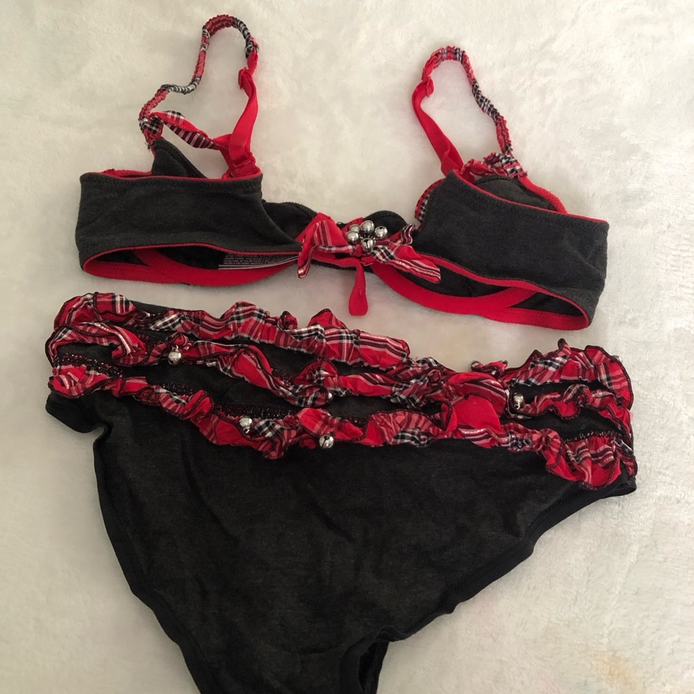 Victoria’s Secret cotton blended bells bra and bottom set, bra 34B, bottom SP - Picture 8 of 10